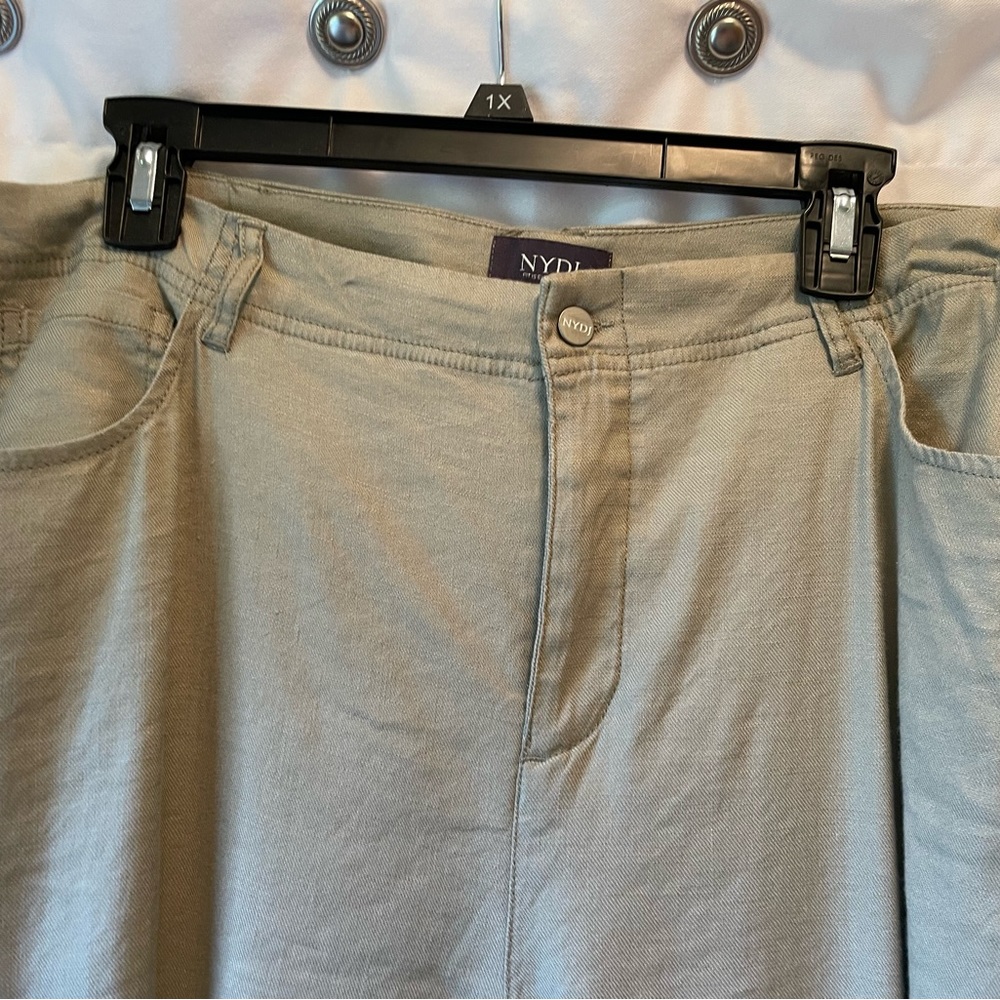 NYDJ Linen Cropped Wide Leg Pant